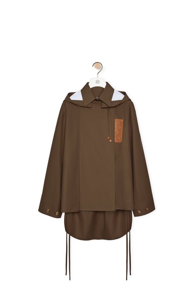 Hooded parka in cotton