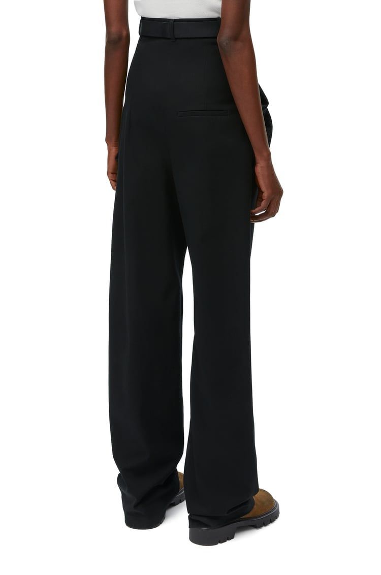 Draped trousers in cotton
