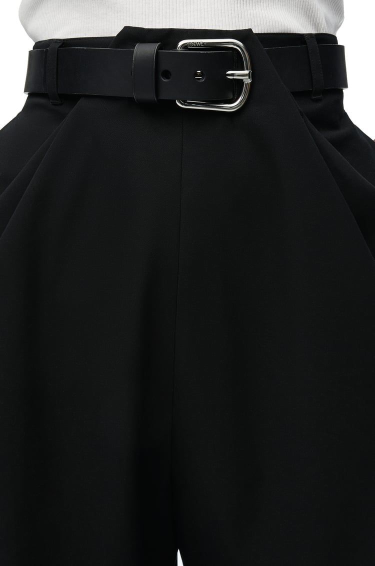 Draped trousers in cotton