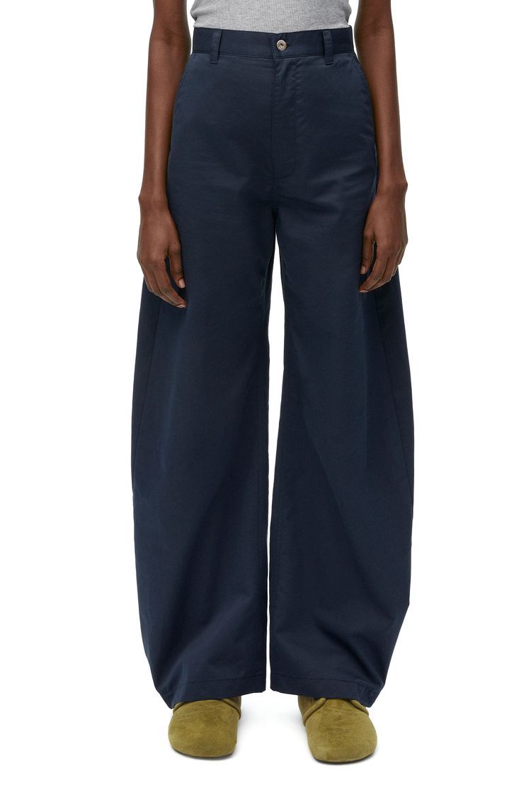 Balloon trousers in cotton and silk