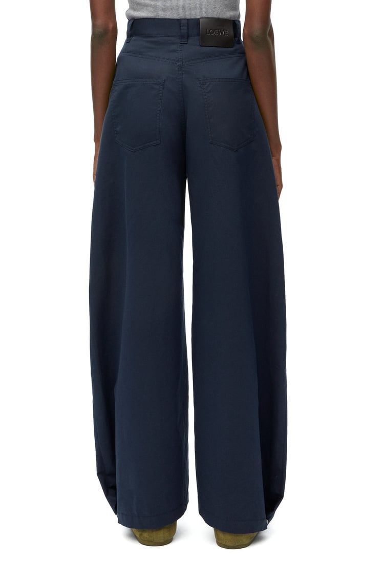 Balloon trousers in cotton and silk