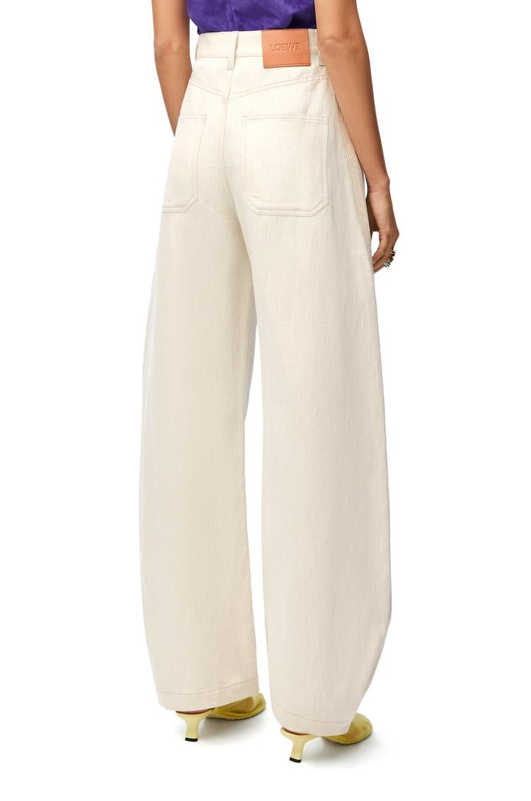 Balloon trousers in cotton and linen