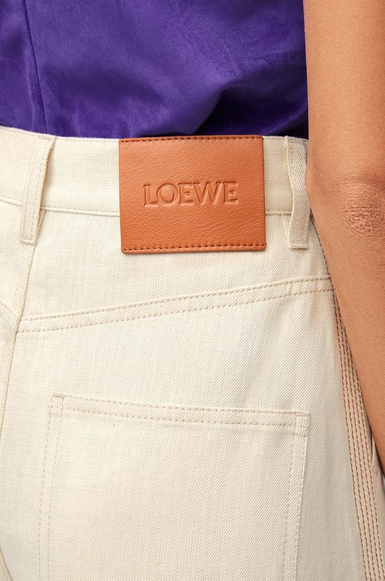 Balloon trousers in cotton and linen