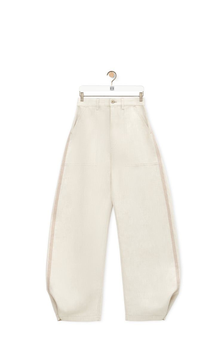 Balloon trousers in cotton and linen
