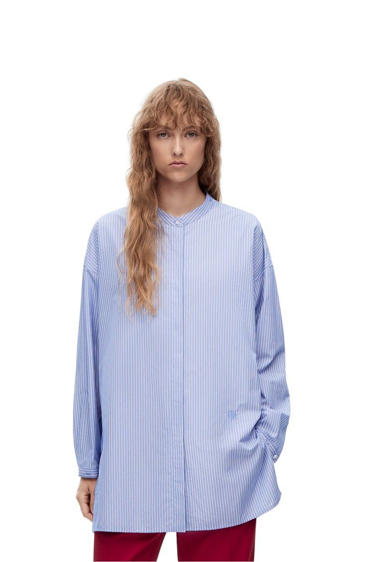 Deconstructed shirt in striped cotton