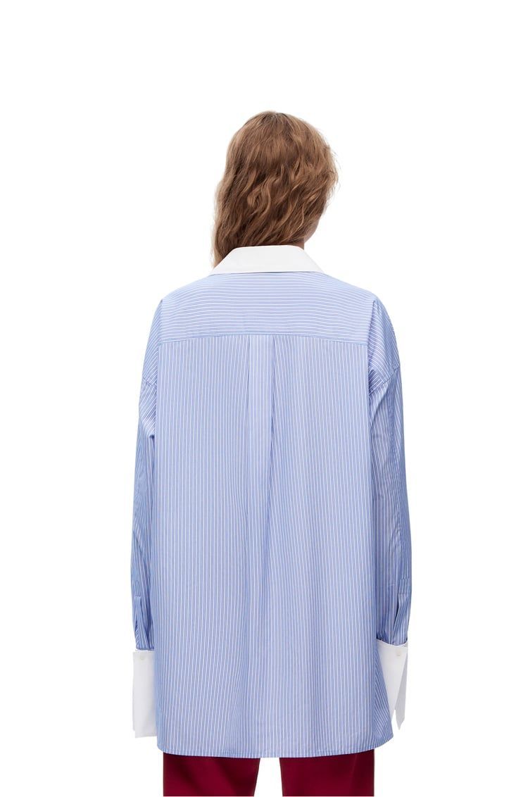 Deconstructed shirt in striped cotton