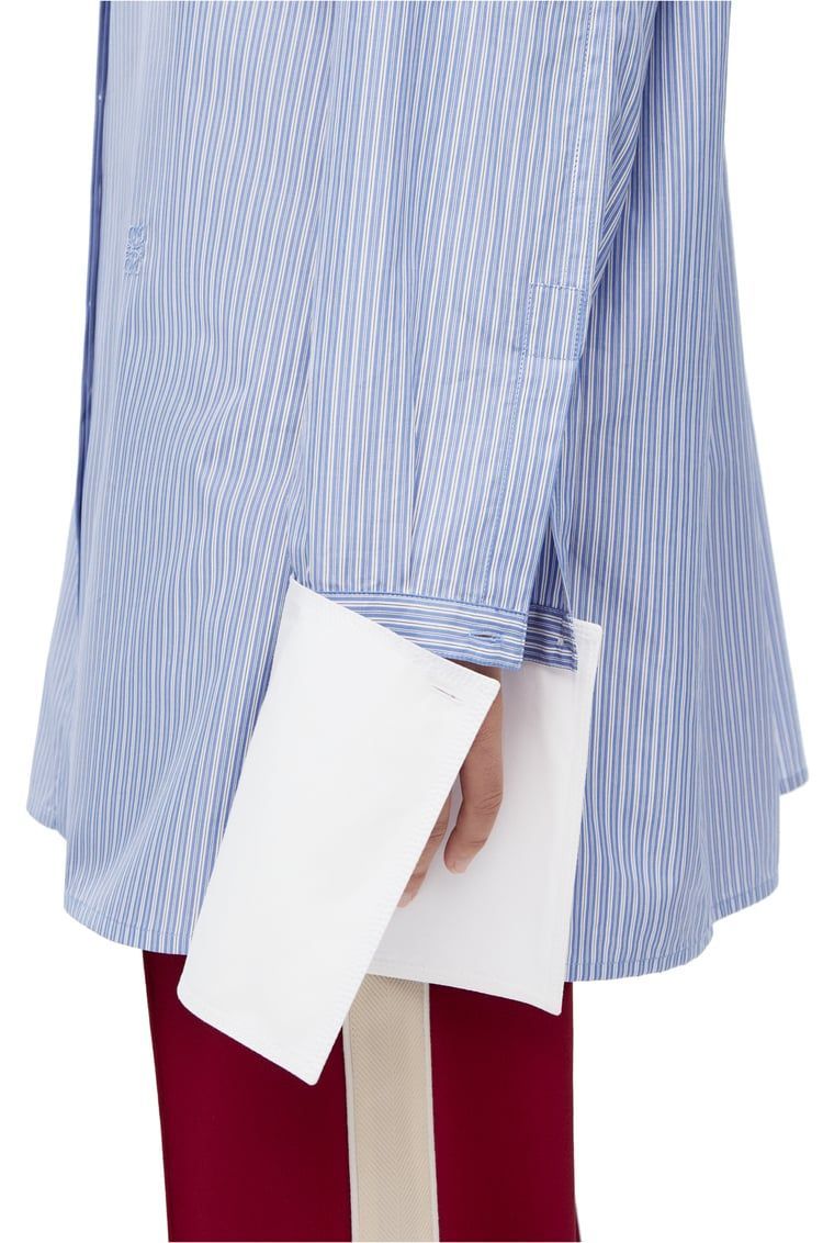 Deconstructed shirt in striped cotton