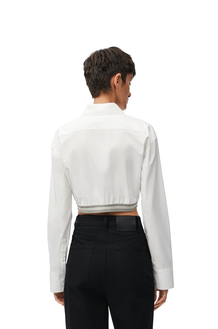 Cropped shirt in cotton