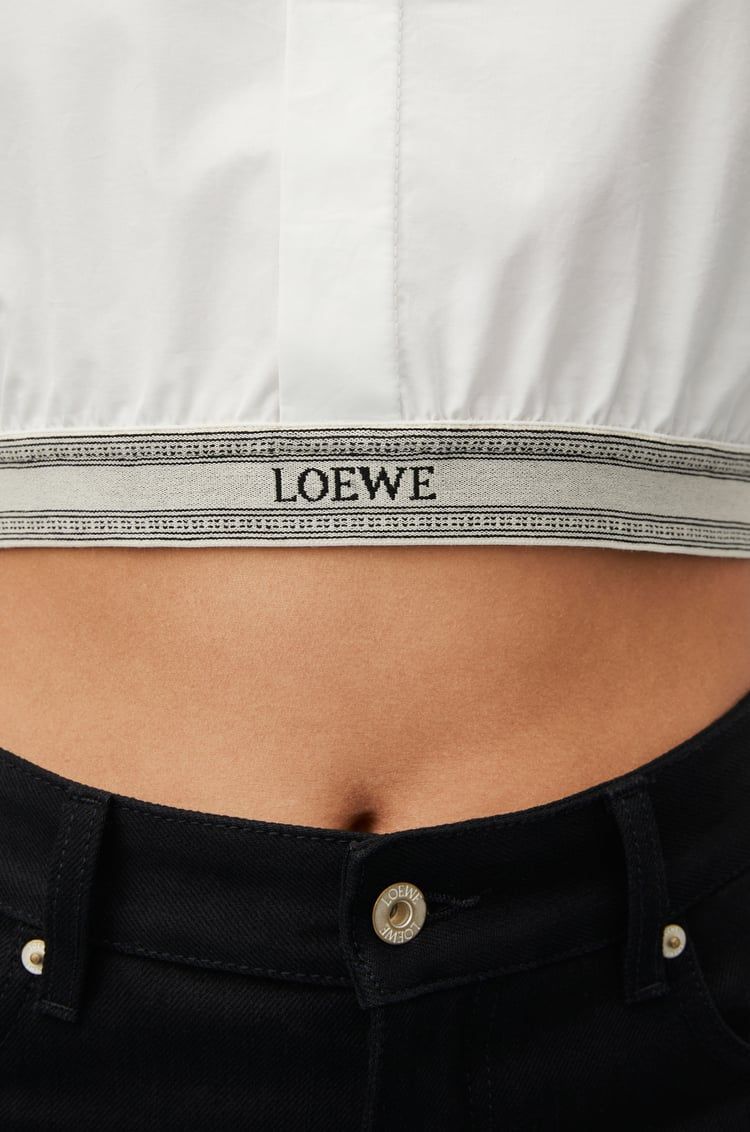 Cropped shirt in cotton