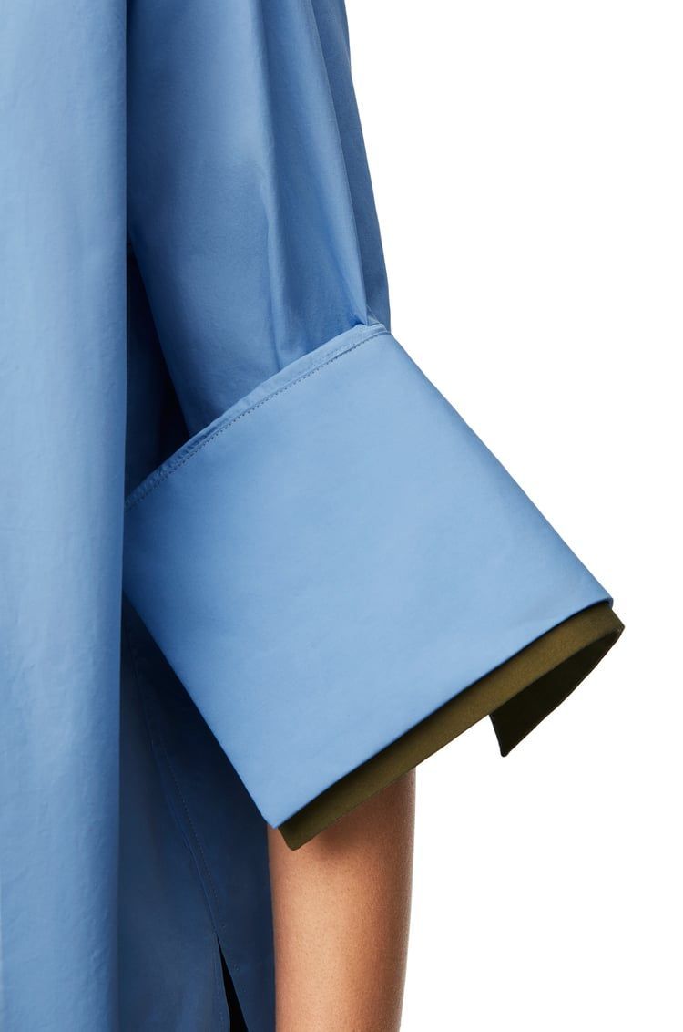 Turn-up shirt in cotton