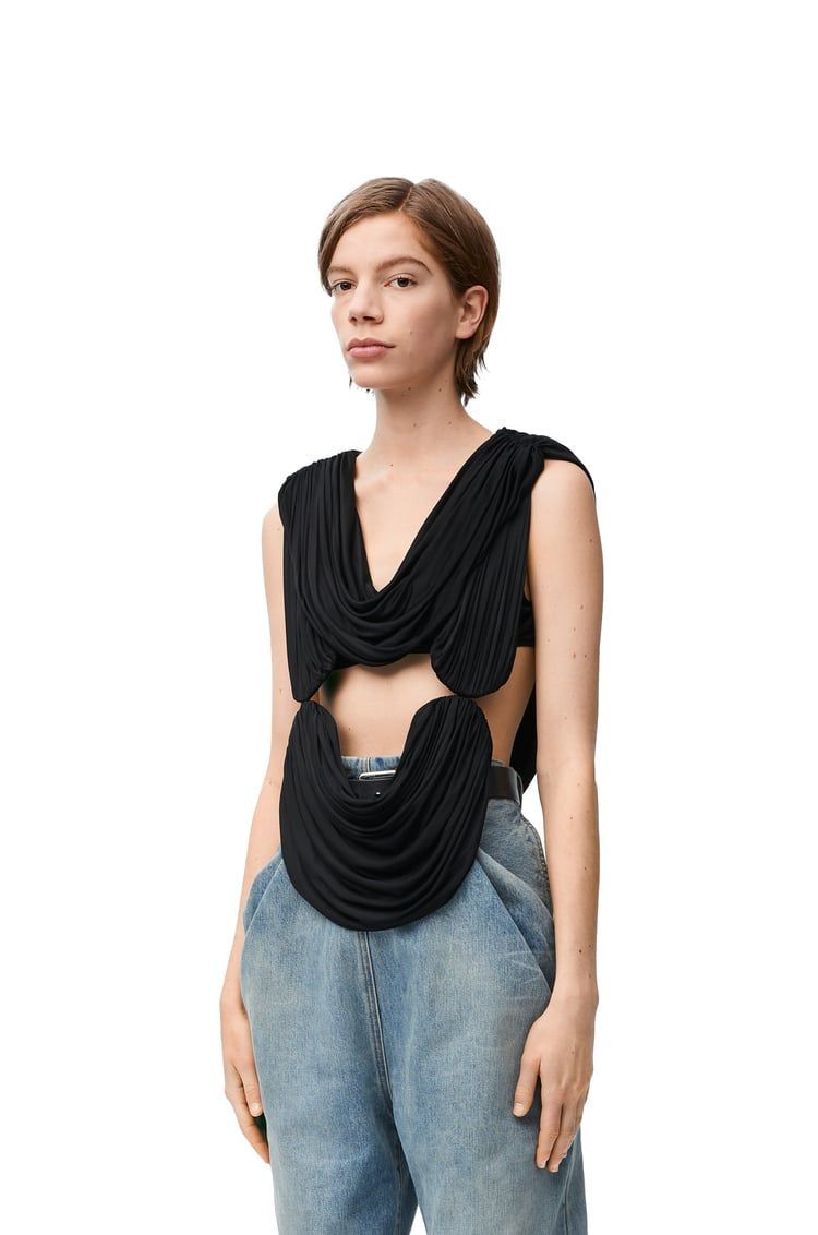Draped top in viscose