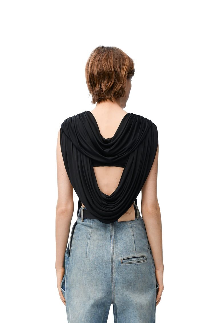 Draped top in viscose