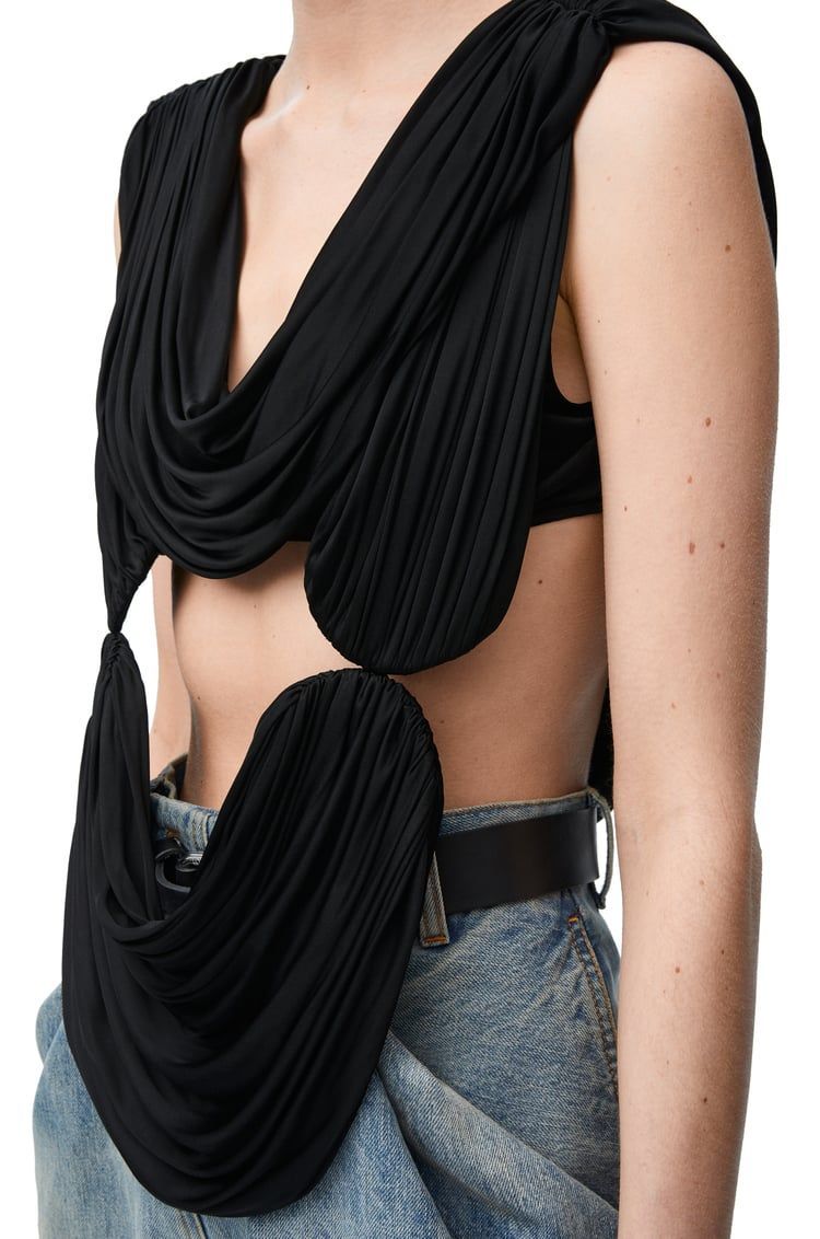 Draped top in viscose