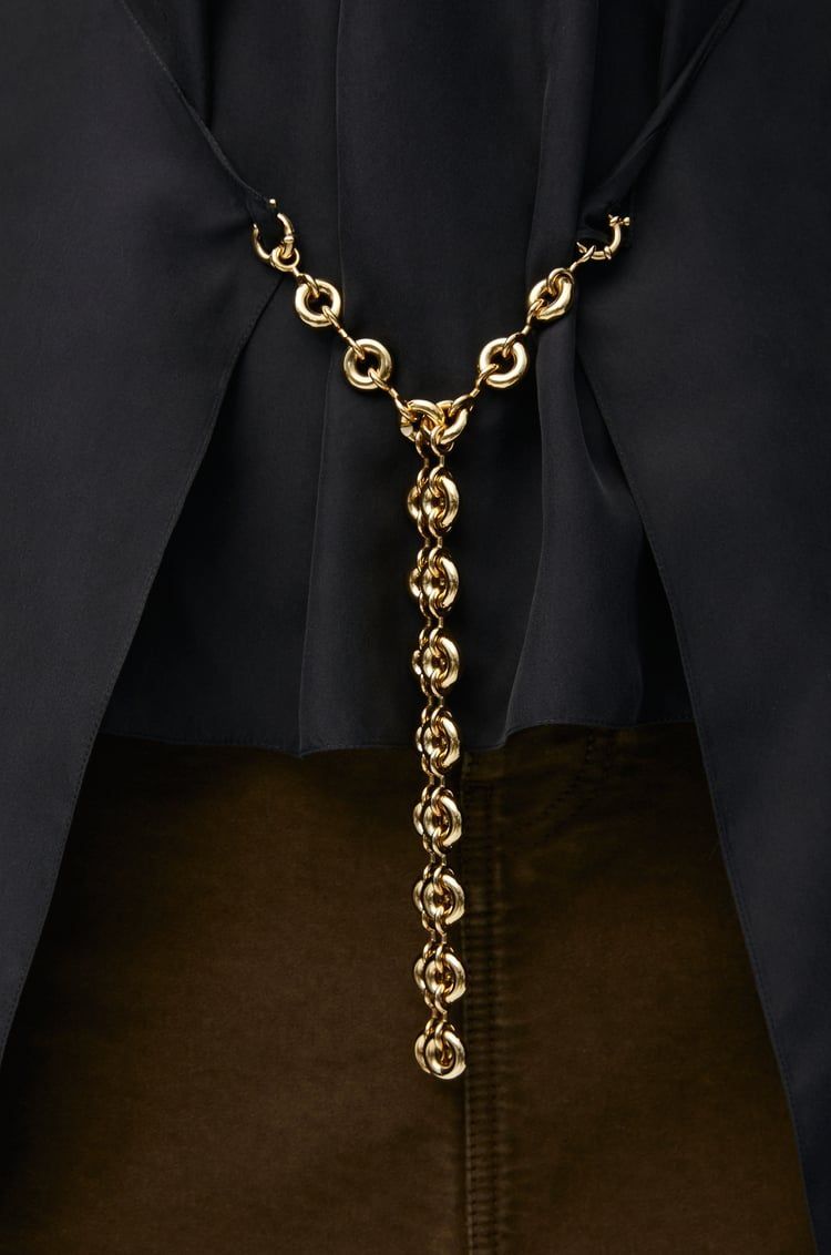 Chain top in silk