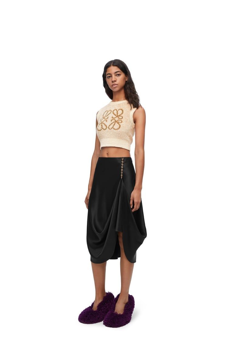 Chain skirt in silk