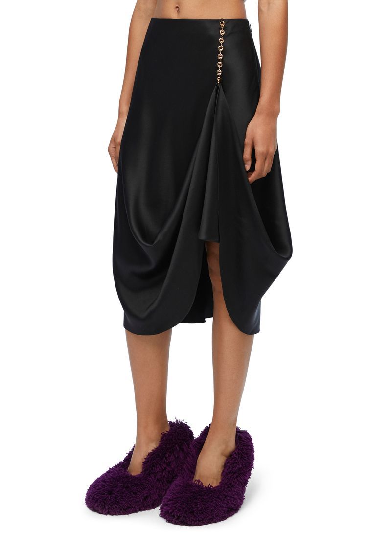 Chain skirt in silk