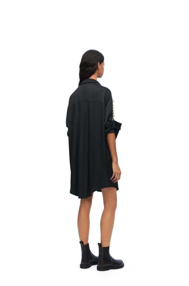 Chain shirt dress in silk