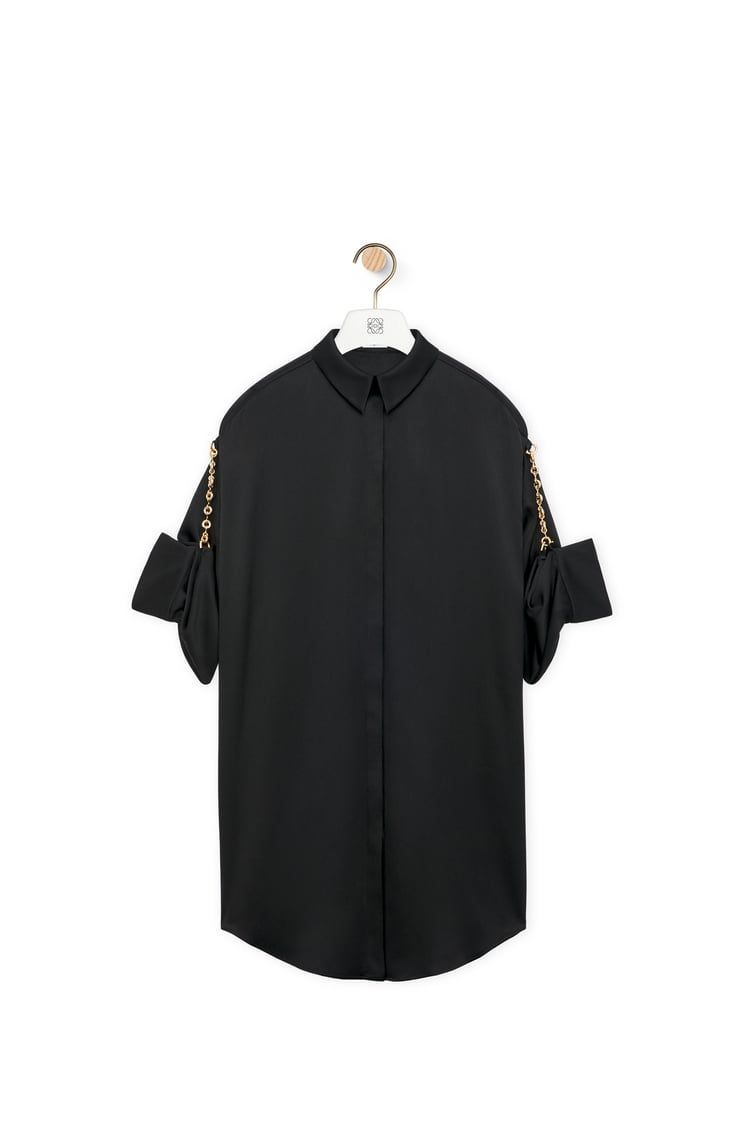 Chain shirt dress in silk