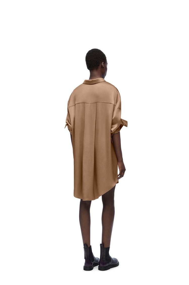 Chain shirt dress in silk