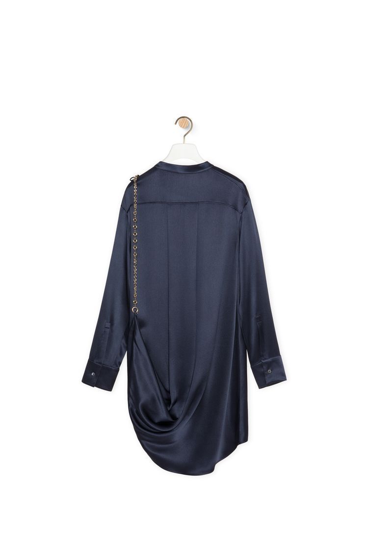 Chain shirt dress in silk
