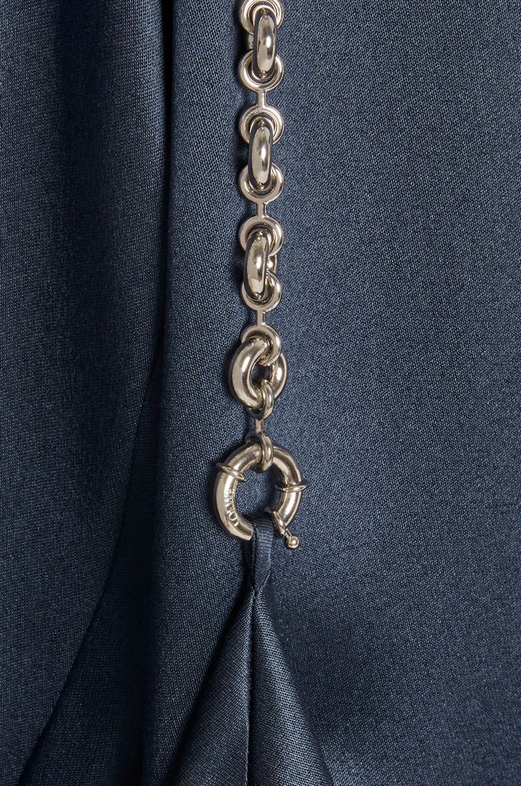 Chain shirt dress in silk