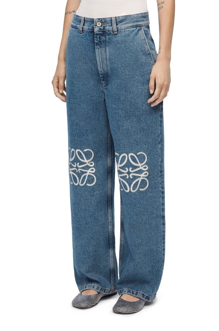 Anagram baggy jeans in denim