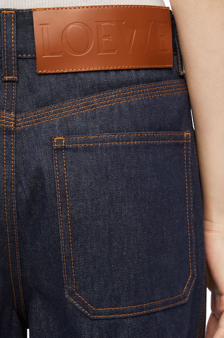 Fisherman turn-up jeans in denim