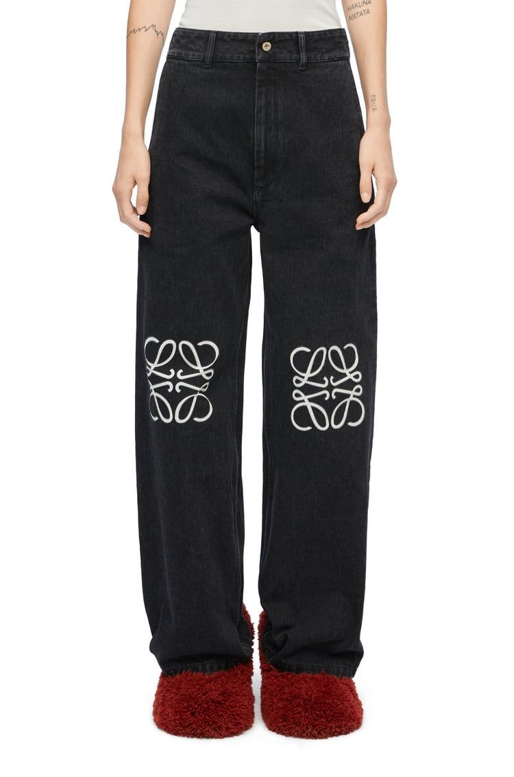 Anagram baggy jeans in denim