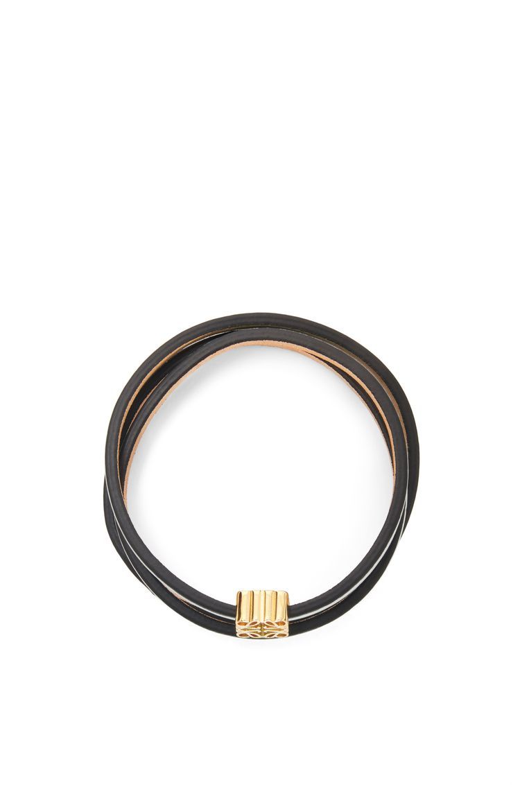 Twist bangle in calfskin