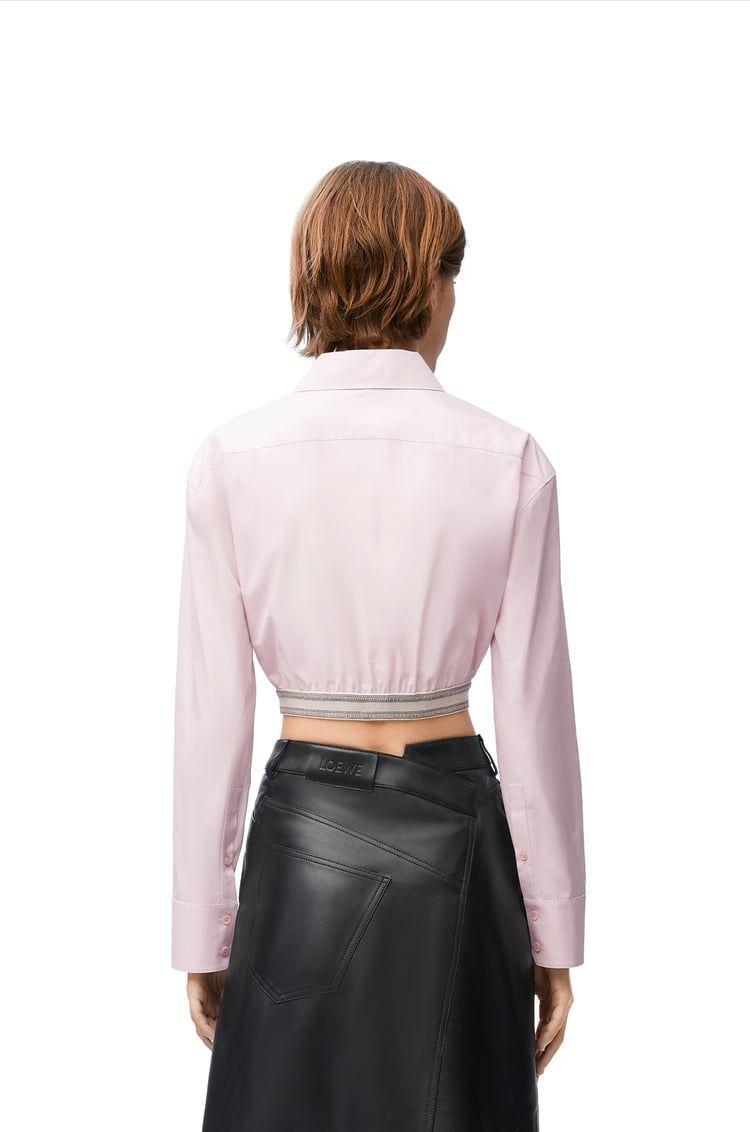 Cropped shirt in cotton