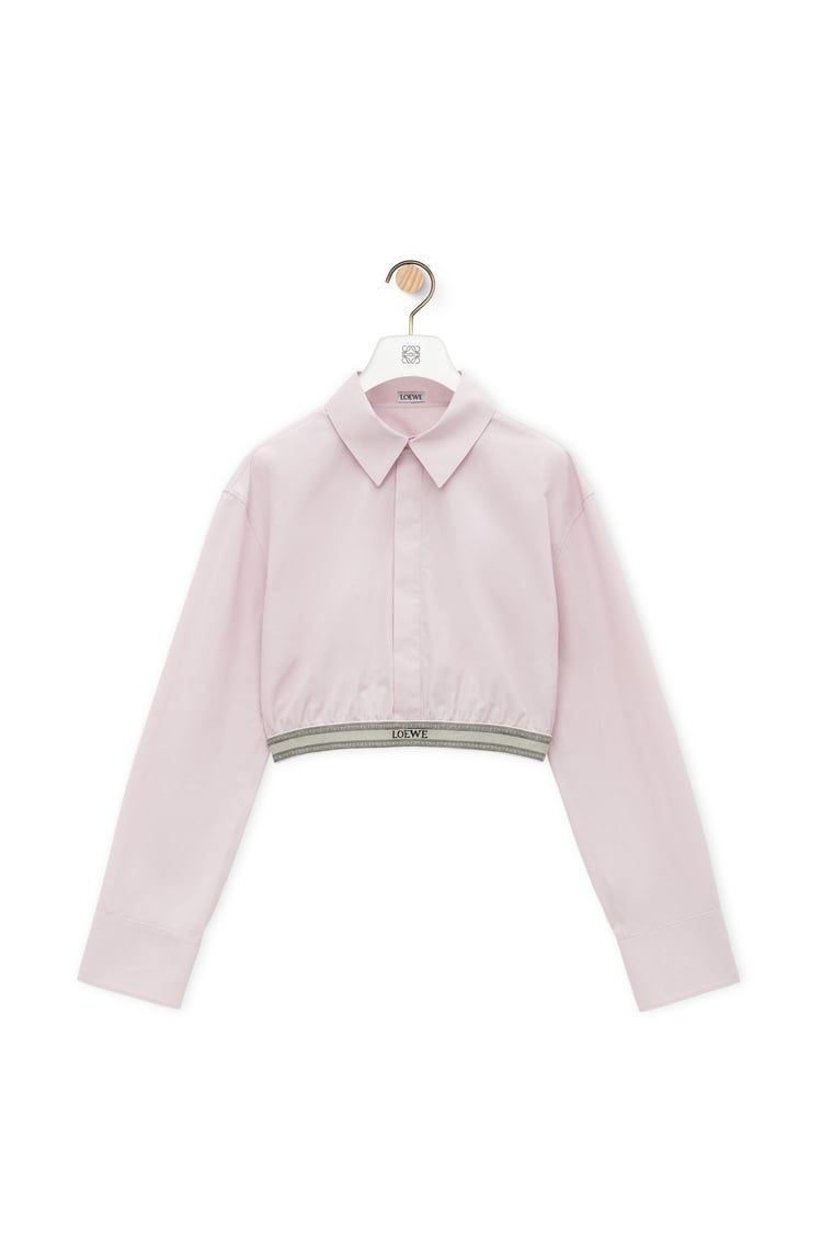 Cropped shirt in cotton
