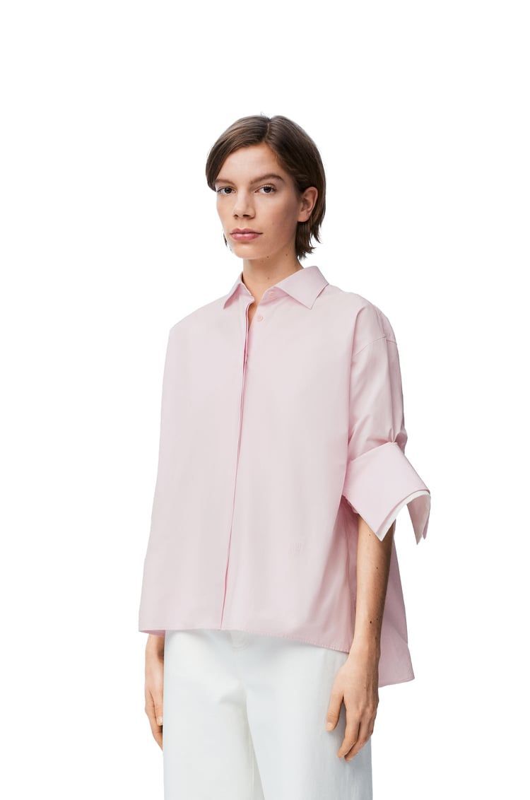 Turn-up shirt in cotton