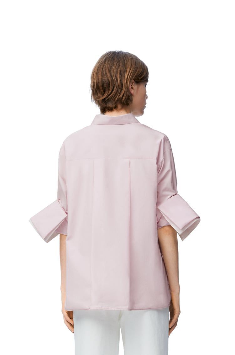 Turn-up shirt in cotton