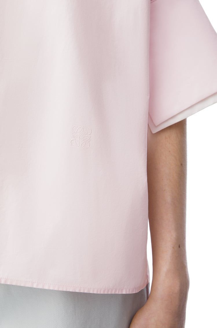 Turn-up shirt in cotton