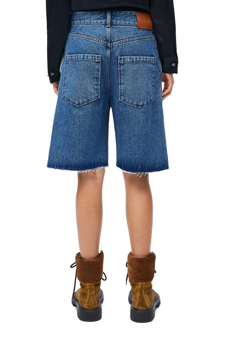 Anagram shorts in denim