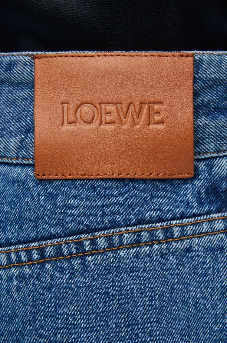 Anagram shorts in denim