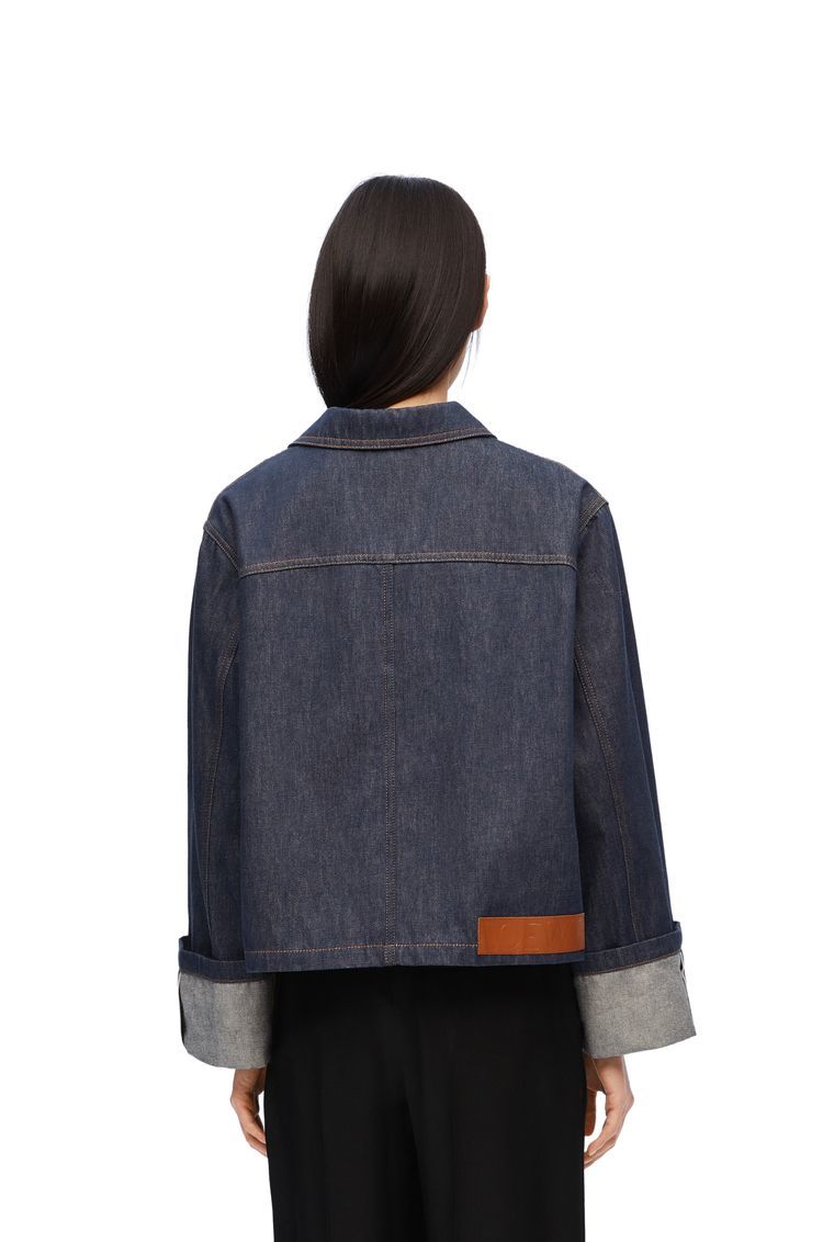 Fisherman turn-up jacket in denim