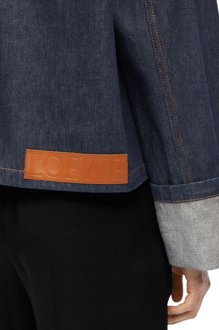 Fisherman turn-up jacket in denim