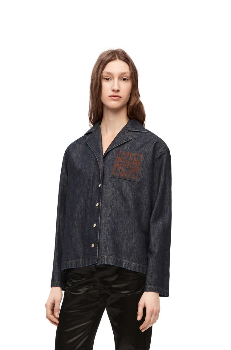 Pyjama blouse in denim