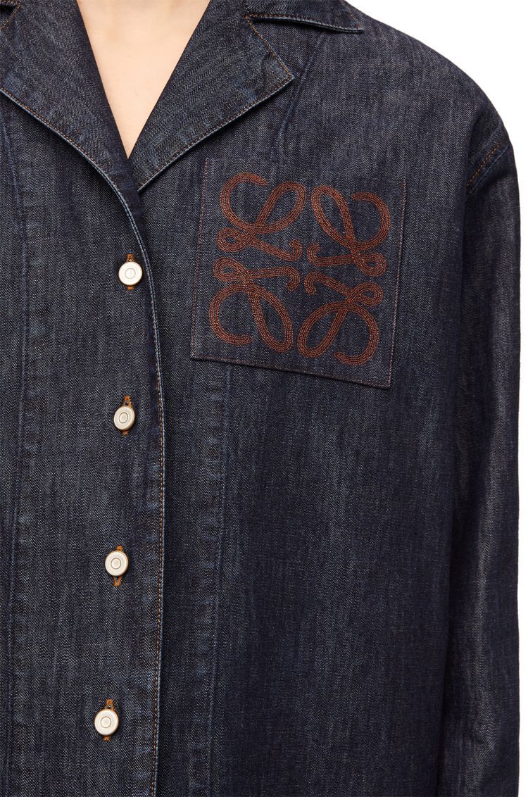 Pyjama blouse in denim