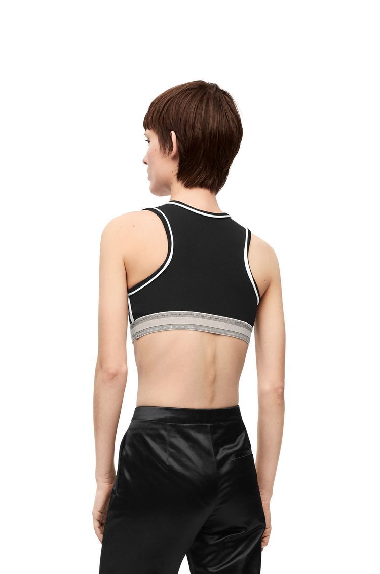 Cropped tank top in viscose