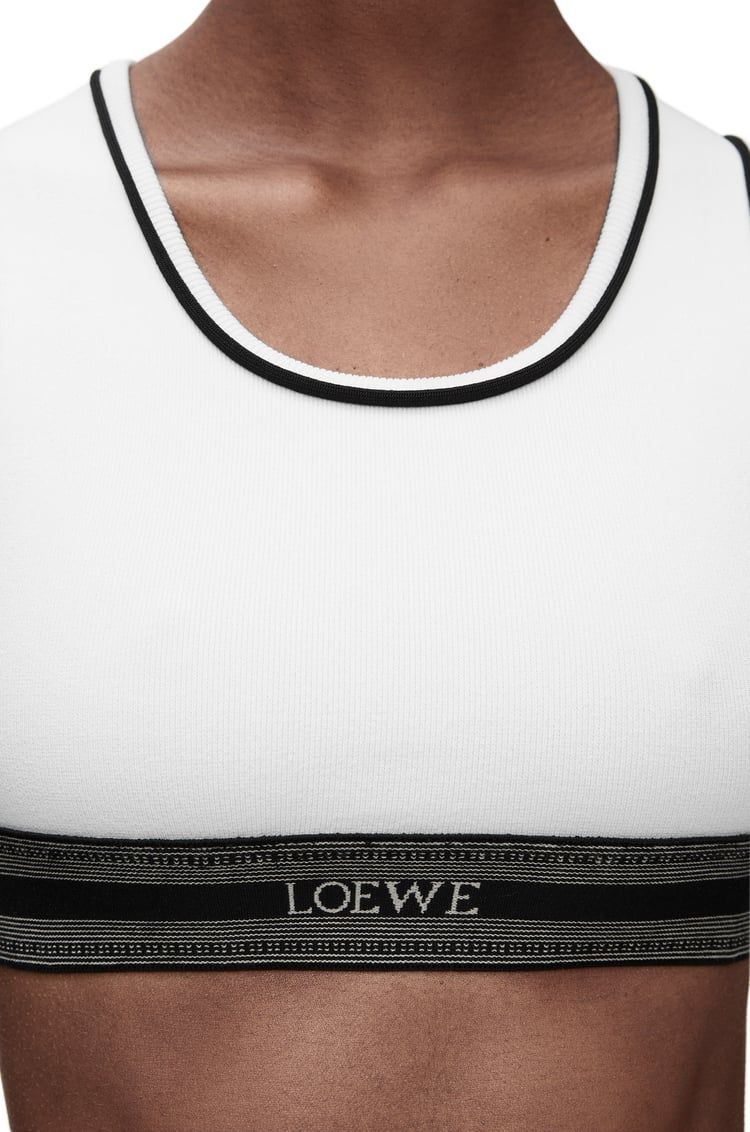 Cropped tank top in viscose