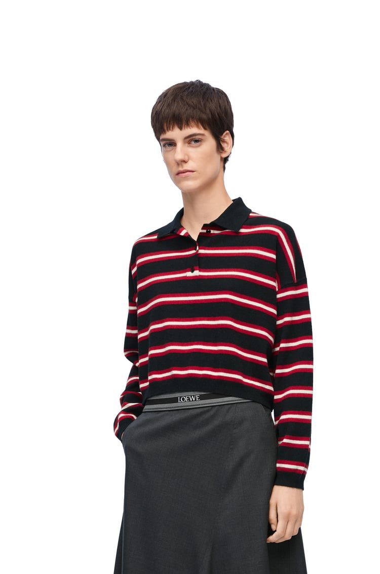 Polo sweater in wool
