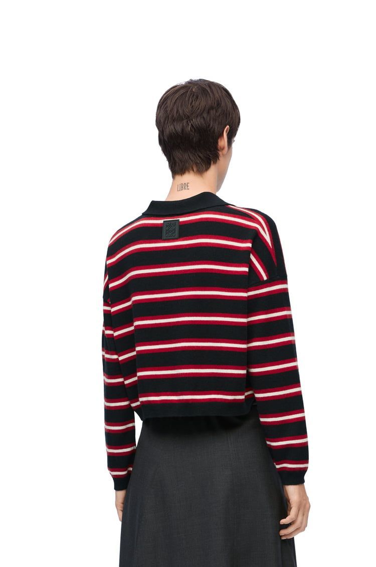 Polo sweater in wool