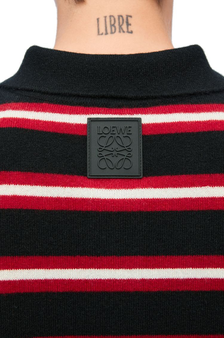 Polo sweater in wool