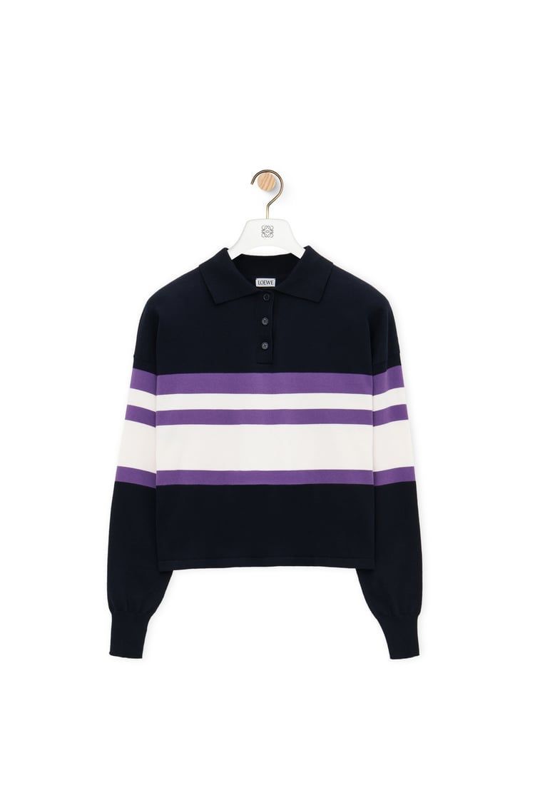 Polo sweater in cotton
