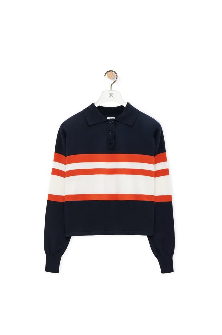 Polo sweater in cotton