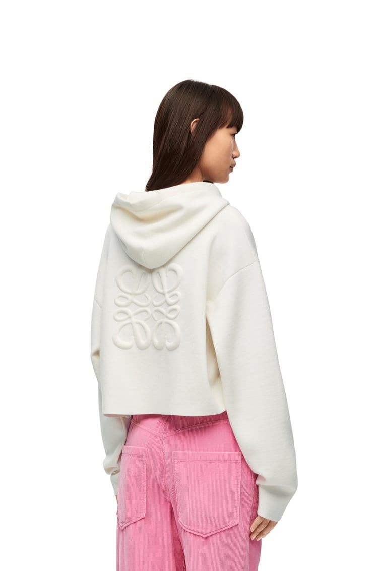 Anagram zip-up hoodie in wool