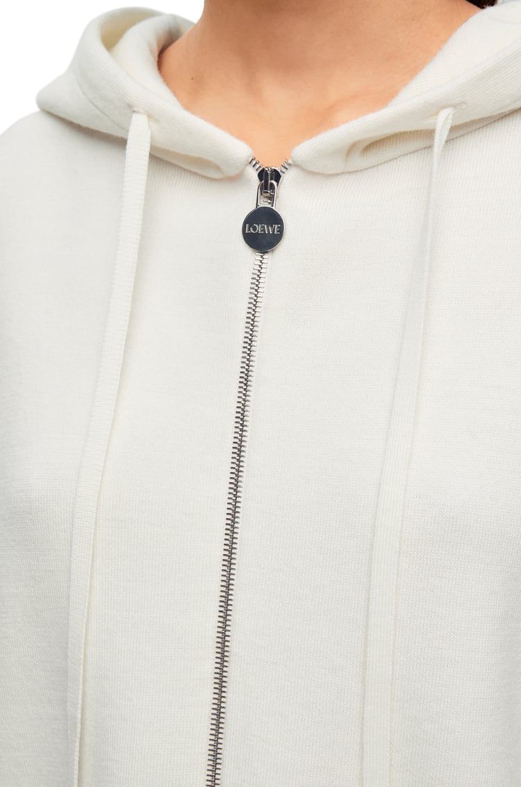 Anagram zip-up hoodie in wool