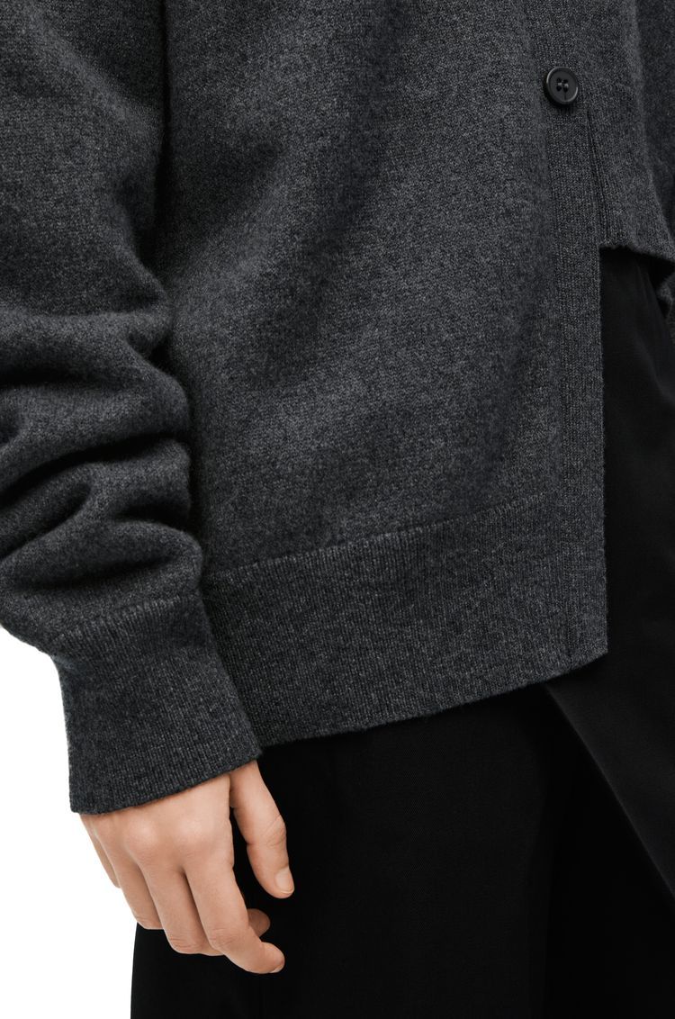 Asymmetric cardigan in cashmere